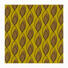 Yellow Brown Minimalist Leaves Medium Glasses Cloth by ConteMonfreyShop