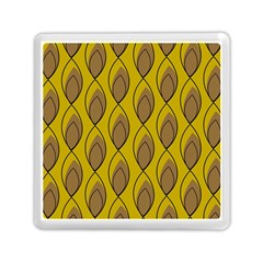 Yellow Brown Minimalist Leaves Memory Card Reader (square) by ConteMonfreyShop