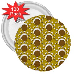 Minimalist Circles  3  Button (100 Pack) by ConteMonfreyShop