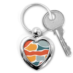 Geometric Bricks   Key Chain (heart) by ConteMonfreyShop