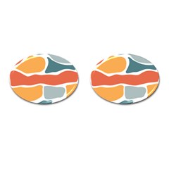 Geometric Bricks   Cufflinks (oval)