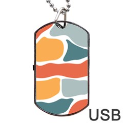 Geometric Bricks   Dog Tag Usb Flash (two Sides)