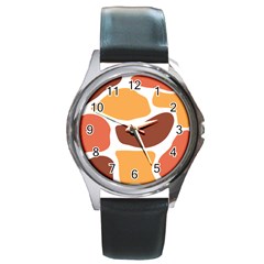 Geometric Pastel Bricks   Round Metal Watch by ConteMonfreyShop