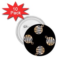 Gold Ornaments Black 1 75  Buttons (10 Pack)