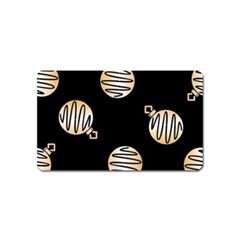 Gold Ornaments Black Magnet (name Card) by TetiBright