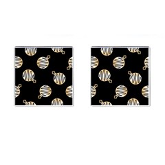 Gold Ornaments Black Cufflinks (square)