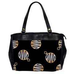 Gold Ornaments Black Oversize Office Handbag by TetiBright