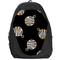 Gold Ornaments Black Backpack Bag