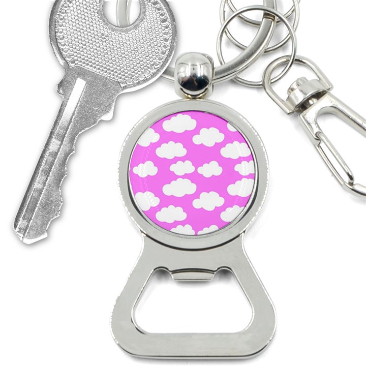 Purple Clouds   Bottle Opener Key Chain