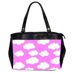 Purple Clouds   Oversize Office Handbag (2 Sides) by ConteMonfreyShop