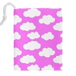 Purple Clouds   Drawstring Pouch (4XL) Back