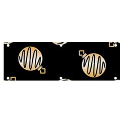 Gold Ornaments Black Banner And Sign 6  X 2  by TetiBright