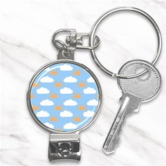 Sun And Clouds  Nail Clippers Key Chain