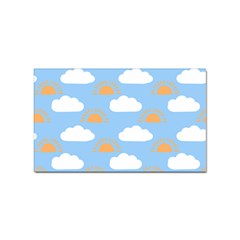 Sun And Clouds  Sticker Rectangular (10 Pack)