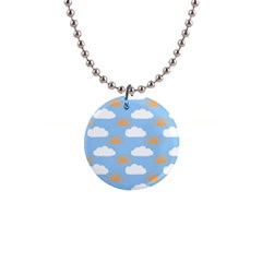 Sun And Clouds  1  Button Necklace