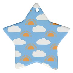 Sun And Clouds  Star Ornament (two Sides)