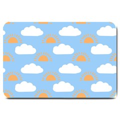 Sun And Clouds  Large Doormat