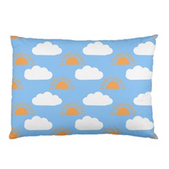 Sun And Clouds  Pillow Case