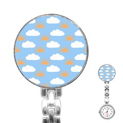 Sun And Clouds  Stainless Steel Nurses Watch by ConteMonfreyShop