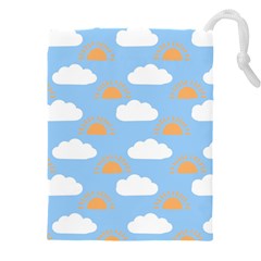 Sun And Clouds  Drawstring Pouch (4xl) by ConteMonfreyShop