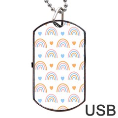 Rainbow Pattern   Dog Tag Usb Flash (one Side) by ConteMonfreyShop