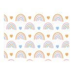 Rainbow Pattern   Double Sided Flano Blanket (Mini) 35 x27  Blanket Back