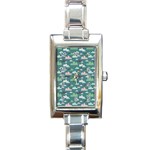 Llama Clouds   Rectangle Italian Charm Watch Front