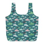 Llama Clouds   Full Print Recycle Bag (L) Front