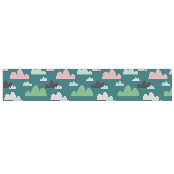 Llama Clouds   Large Flano Scarf 