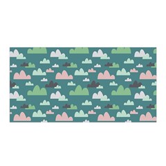 Llama Clouds   Satin Wrap 35  X 70  by ConteMonfreyShop