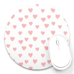 Small Cute Hearts   Round Mousepad by ConteMonfreyShop