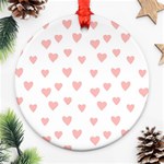 Small Cute Hearts   Ornament (Round) Front