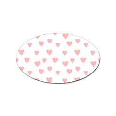 Small Cute Hearts   Sticker Oval (10 Pack)