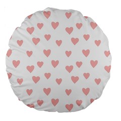 Small Cute Hearts   Large 18  Premium Round Cushion  by ConteMonfreyShop