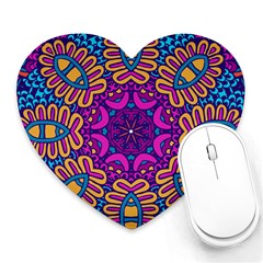 Mandala Fishes Heart Mousepad by ConteMonfreyShop