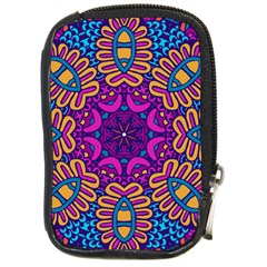 Mandala Fishes Compact Camera Leather Case by ConteMonfreyShop