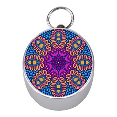 Mandala Fishes Silver Compass (mini) by ConteMonfreyShop