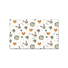 Rabbit, Lions And Nuts   Sticker (rectangular)