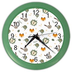 Rabbit, Lions And Nuts   Color Wall Clock by ConteMonfreyShop