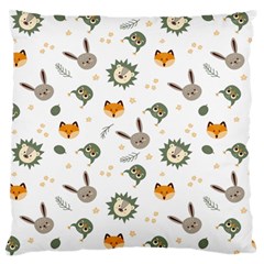 Rabbit, Lions And Nuts   Large Cushion Case (one Side) by ConteMonfreyShop