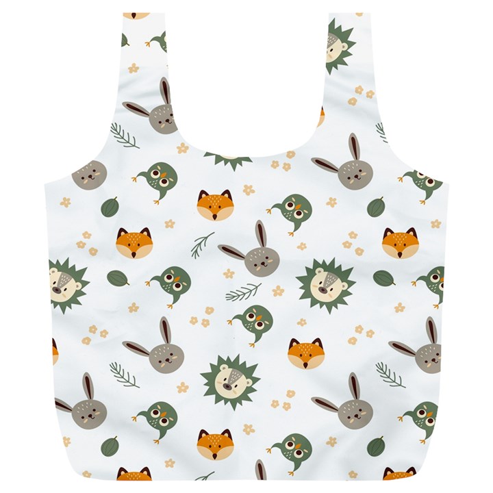 Rabbit, Lions And Nuts   Full Print Recycle Bag (XL)