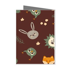 Rabbits, Owls And Cute Little Porcupines  Mini Greeting Cards (pkg Of 8) by ConteMonfreyShop