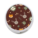 Rabbits, Owls And Cute Little Porcupines  4-Port USB Hub (Two Sides) Back