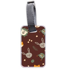 Rabbits, Owls And Cute Little Porcupines  Luggage Tag (two Sides) by ConteMonfreyShop