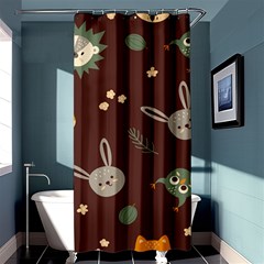 Rabbits, Owls And Cute Little Porcupines  Shower Curtain 36  X 72  (stall) by ConteMonfreyShop