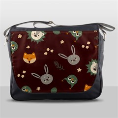 Rabbits, Owls And Cute Little Porcupines  Messenger Bag by ConteMonfreyShop