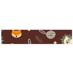 Rabbits, Owls And Cute Little Porcupines  Small Flano Scarf by ConteMonfreyShop