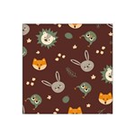 Rabbits, Owls And Cute Little Porcupines  Satin Bandana Scarf 22  x 22  Front