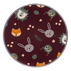 Rabbits, Owls And Cute Little Porcupines  Wireless Fast Charger(white) by ConteMonfreyShop