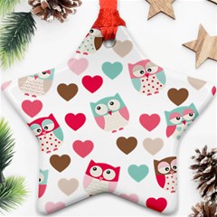 Lovely Owls Ornament (star) by ConteMonfreyShop